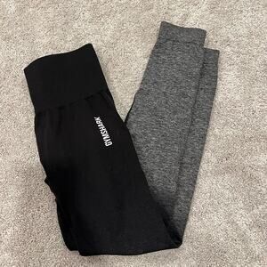 Gymshark Women's Black Grey Full Length Leggings Size‎ Small/XS